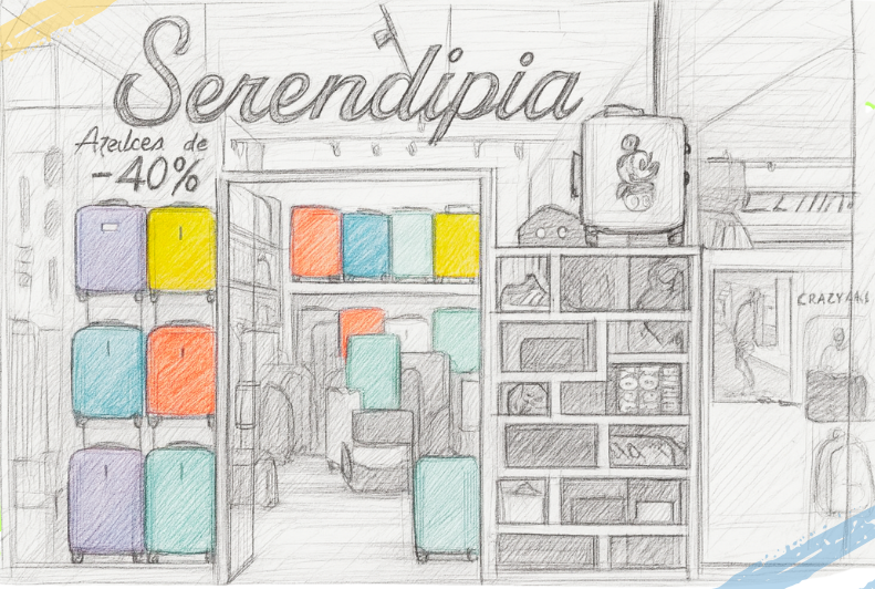 Viajero con maleta en aeropuerto